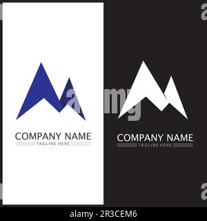 M Letter Logo Template vector illustration design Stock Vector