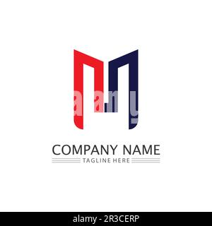 M Letter Logo Template vector illustration design Stock Vector
