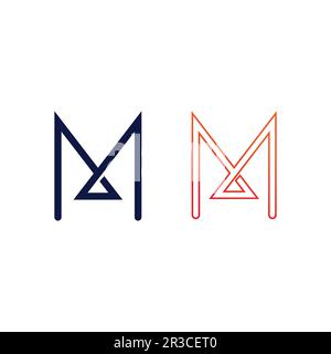 M Letter Logo Template vector illustration design Stock Vector