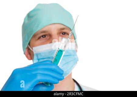 Vaccine coronavirus corona virus COVID-19 syringe doctor covid vaccination vaccine exemption Stock Photo
