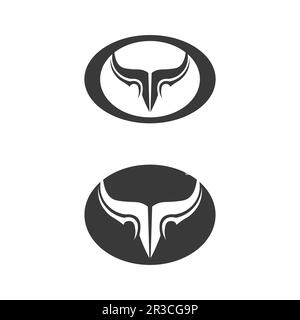 Bull logo and symbols vector template icons app Stock Vector