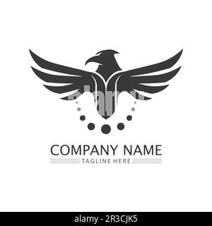Falcon wings Logo Template vector illustration design Stock Vector