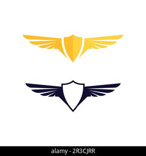 Falcon wings Logo Template vector illustration design Stock Vector
