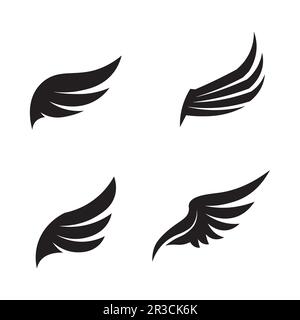 Falcon wings Logo Template vector illustration design Stock Vector