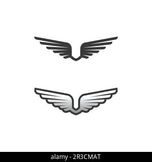 Falcon wings Logo Template vector illustration design Stock Vector