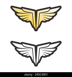 Falcon wings Logo Template vector illustration design Stock Vector