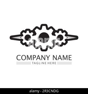 Gear Logo Template vector icon illustration design Stock Vector
