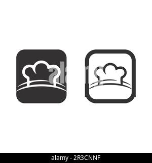 hat chef logo template vector illustration Stock Vector