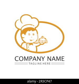 chef hat logo and icon vector design template Stock Vector