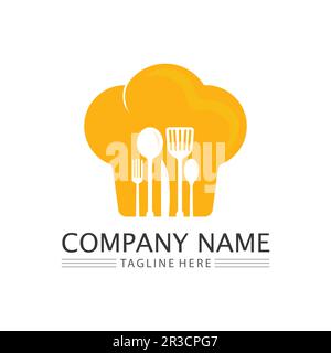 hat chef logo template vector illustration Stock Vector