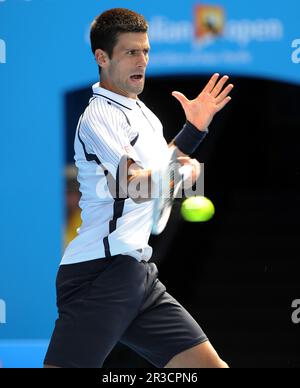 Novak Djokovic (SRB) in third round matchAustralian Open 2013 Friday 18th January  2013., Credit:Avalon Stock Photo