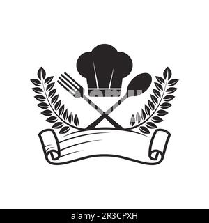 hat chef logo template vector illustration Stock Vector