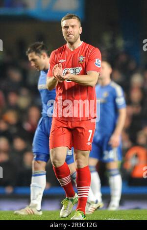 Rickie Lambert of Southampton during the Barclays Premier League match between Chelsea and Southampton at Stamford Bridge on Wednesday 16th January 20 Stock Photo