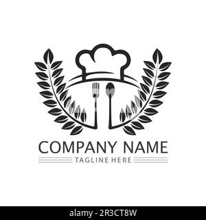 hat chef logo template vector illustration Stock Vector