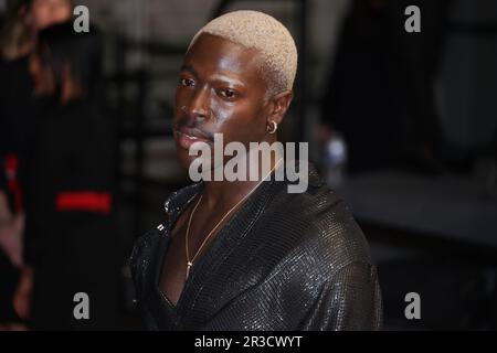 Cannes, France. 22nd May, 2023. Moses Sumney attends the 'The Idol' red carpet during the 76th annual Cannes film festival at Palais des Festivals on May 22, 2023 in Cannes, France. Photo: DGP/imageSPACE Credit: Imagespace/Alamy Live News Stock Photo