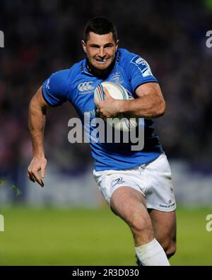 Rob Kearney of Leinster  in action during the Amlin Challenge Cup Final between Leinster Rugby and Stade Francais at the RDS Arena, Dublin on Friday 1 Stock Photo