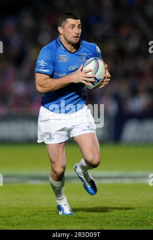 Rob Kearney of Leinster in action during the Amlin Challenge Cup Final between Leinster Rugby and Stade Francais at the RDS Arena, Dublin on Friday 17 Stock Photo