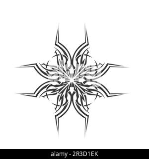 tribal pattern tattoo vector art design,tattoo tribal abstract sleeve, sketch art design isolated on white background,Simple logo. Stock Vector