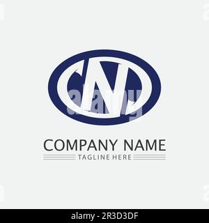 N Letter and fnt Logo Template vector icon illustration design Stock Vector