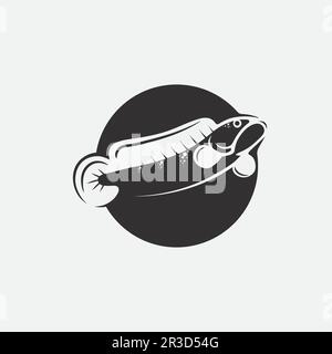 Channa Snakehead fish, Predator Fish, animal underwater design, logo, and illustration Stock Vector