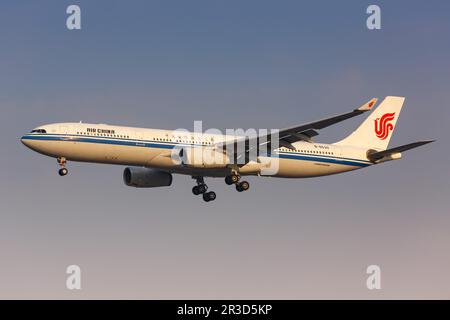 Air China Airbus A330-300 Aircraft Shanghai Hongqiao Airport Stock Photo