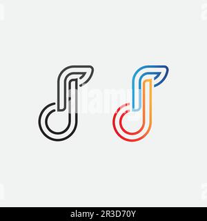 Music note Icon Vector illustration design Sound waves, audio, equalizer, abstract, head set logo vector illustration design template Stock Vector