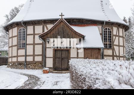 Round church Siptenfelde in the Harz Mountains Stock Photo