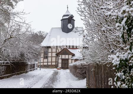 Round church Siptenfelde in the Harz Mountains Stock Photo