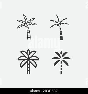 Palm tree summer logo template vector illustration Stock Vector