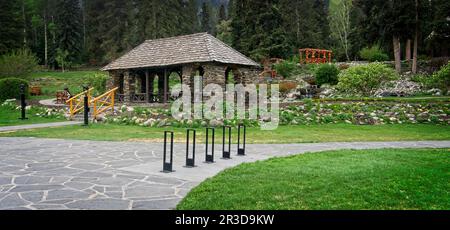 Cascades of Time Garden Banff Alberta Stock Photo