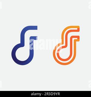 Music note Icon Vector illustration design Sound waves, audio, equalizer, abstract, head set logo vector illustration design template Stock Vector