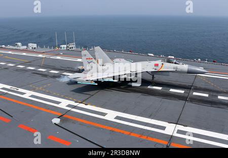 The Shenyang J-15, is a Chinese carrier-based fifth-generation fighter developed by the Shenyang Aircraft Corporation (SAC) and the 601 Institute. Stock Photo