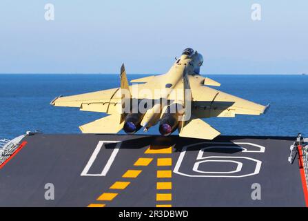 The Shenyang J-15, is a Chinese carrier-based fifth-generation fighter developed by the Shenyang Aircraft Corporation (SAC) and the 601 Institute. Stock Photo