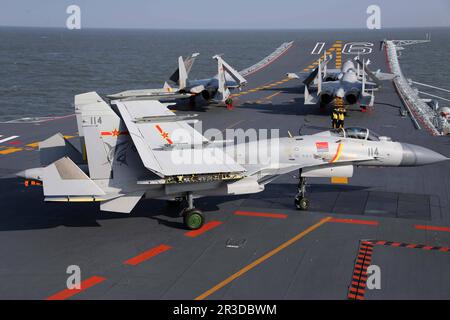 The Shenyang J-15, is a Chinese carrier-based fifth-generation fighter developed by the Shenyang Aircraft Corporation (SAC) and the 601 Institute. Stock Photo