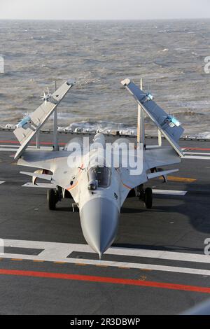 The Shenyang J-15, is a Chinese carrier-based fifth-generation fighter developed by the Shenyang Aircraft Corporation (SAC) and the 601 Institute. Stock Photo