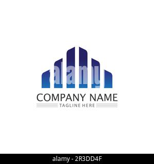 Real estate and home buildings vector logo icons template Stock Vector