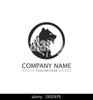 Tiger logo and mascot design animal Vector illustration Stock Vector