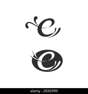 C logo for Vitamin and font C letter Identity and design business Stock Vector