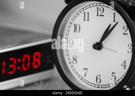 Classic and modern alarm clock Stock Photo