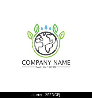 Logos of green Tree leaf ecology nature element vector Stock Vector