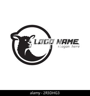 Sheep vector icon animal logo design silhouette illustration Stock Vector