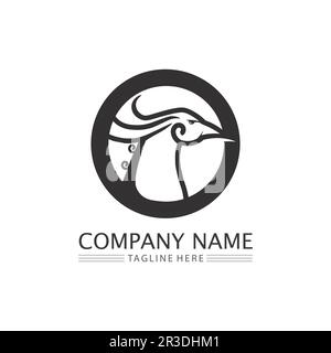 phoenix bird symbol and logo design vector illustration Stock Vector