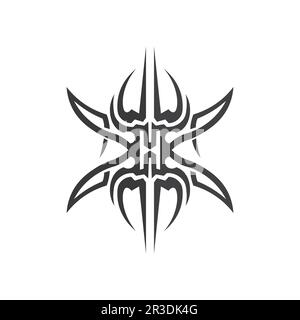 tribal, classic , black, ethnic tattoo icon vector illustration design logo Stock Vector