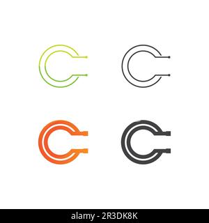 C Letter Logo and font C Template vector icon design Stock Vector