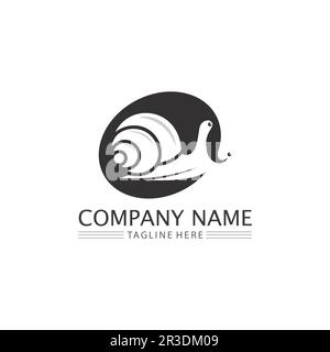 snail logo template vector icon illustration design graphic Stock Vector