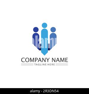 People logo, Team, Succes people work, Group and Community, Group Company and Business logo vector and design Care, Family icon Succes logo Stock Vector