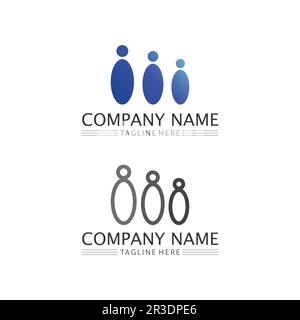 People logo, Team, Succes people work, Group and Community, Group Company and Business logo vector and design Care, Family icon Succes logo Stock Vector