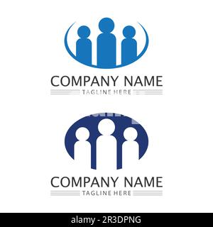 People logo, Team, Succes people work, Group and Community, Group Company and Business logo vector and design Care, Family icon Succes logo Stock Vector