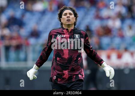 Guillermo Ochoa of US Salernitana looks on during the warm up prior the Serie A match between AS Roma and US Salernitana at Stadio Olimpico, Rome, Italy on 22 May 2023. Stock Photo