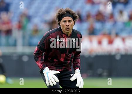 Guillermo Ochoa of US Salernitana looks on during the warm up prior the Serie A match between AS Roma and US Salernitana at Stadio Olimpico, Rome, Italy on 22 May 2023. Stock Photo